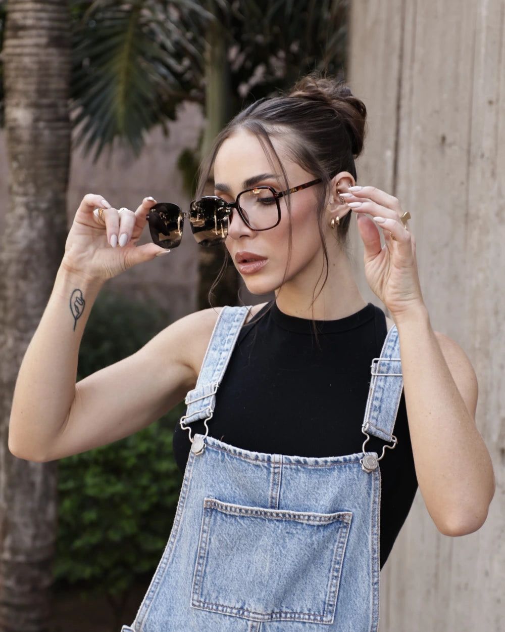 Roma Acetato Clip-On Polarizado 2 em 1