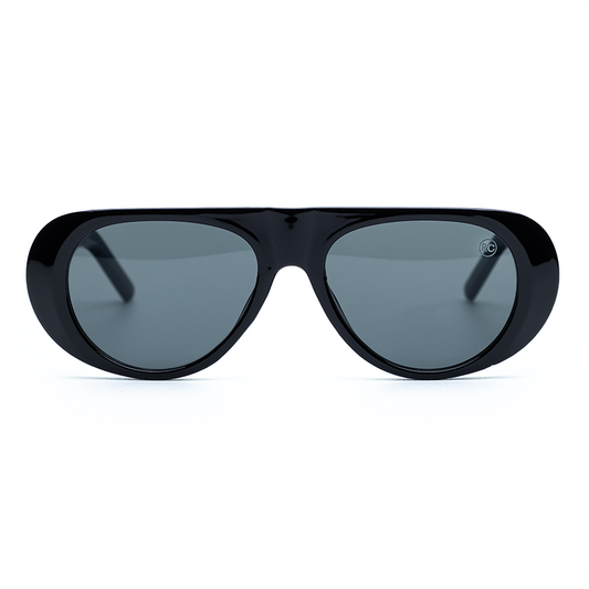 Óculos de sol feminino máscara Rosa Coral Mantova, armação preta e lente preta – estilo sofisticado e proteção UVA e UVB 400 para os olhos.