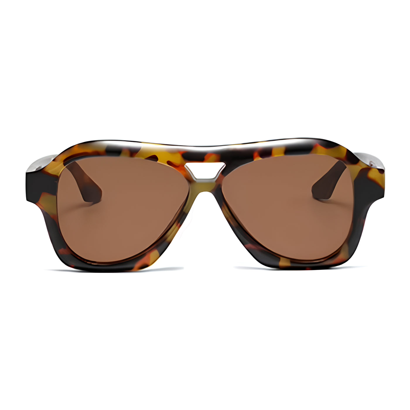 Óculos de sol feminino Rosa Coral Noasca, armação Leopardo e lente Marrom – estilo sofisticado e proteção UVA e UVB 400 para os olhos.