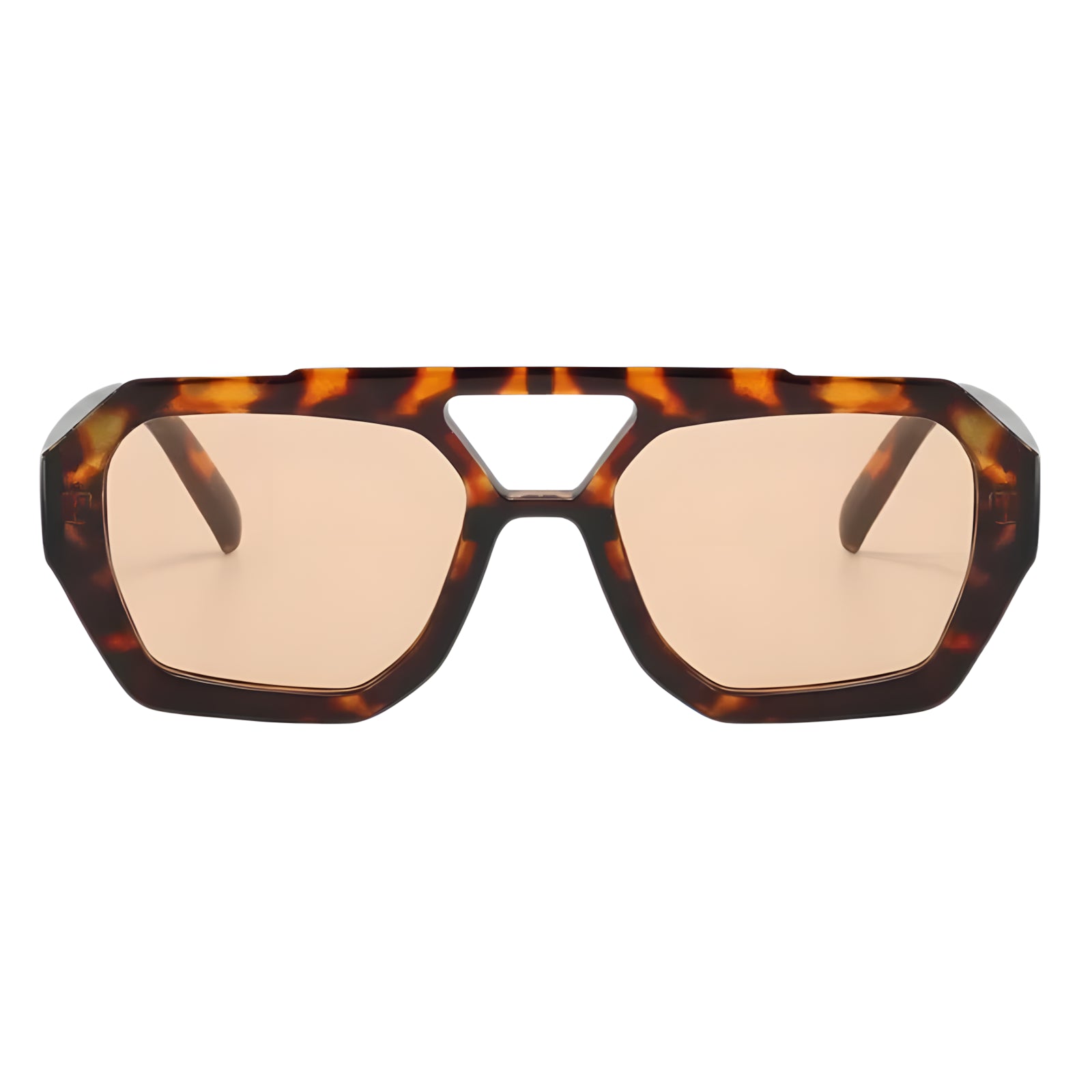 Óculos de sol feminino Rosa Coral Zurich, armação Leopardo e lente Marrom – estilo sofisticado e proteção UVA e UVB 400 para os olhos.