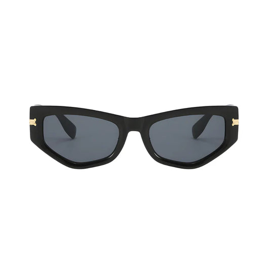 Coral Box Óculos Troia Preto | Preto + Bracelete Banhado Ouro 18k