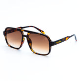 Óculos de sol feminino aviador Rosa Coral Marino, armação Leopardo e lente Marrom  – estilo sofisticado e proteção UVA e UVB 400 para os olhos.