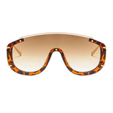 Óculos de sol feminino Rosa Coral Marsala, armação leopardo e lente Marrom – estilo sofisticado e proteção UVA e UVB 400 para os olhos.