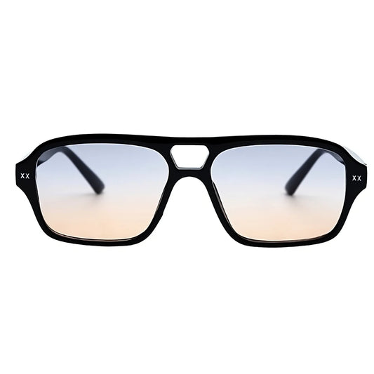 Óculos de sol feminino Rosa Coral Mira, armação Preta e lente Gradiente – estilo sofisticado e proteção UVA e UVB 400 para os olhos.