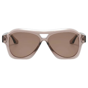 Óculos de sol feminino Rosa Coral Noasca, armação Marrom e lente Marrom – estilo sofisticado e proteção UVA e UVB 400 para os olhos.
