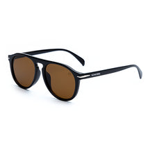 Óculos de sol feminino Rosa Coral Sassari, armação Preta e lente Marrom– estilo sofisticado e proteção UVA e UVB 400 para os olhos.
