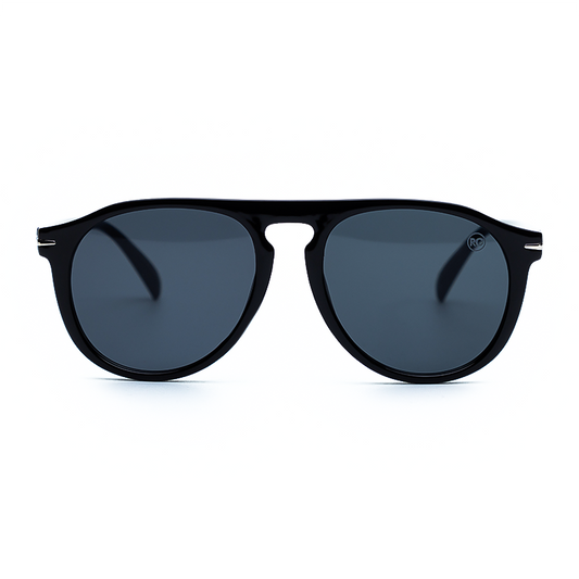 Óculos de sol feminino Rosa Coral Sassari, armação Preta e lente preta – estilo sofisticado e proteção UVA e UVB 400 para os olhos.